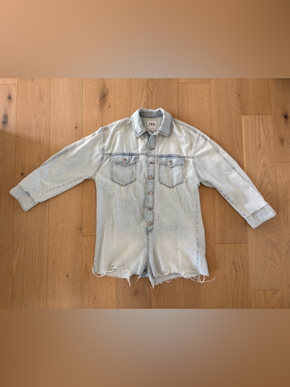 ZARA DENIM ROMPER - Picture 2 of 4